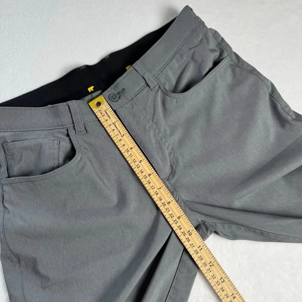 Jack Nicklaus 32x32 Gray Performance Golf Pants Stretch Flat Front Mens 32x32